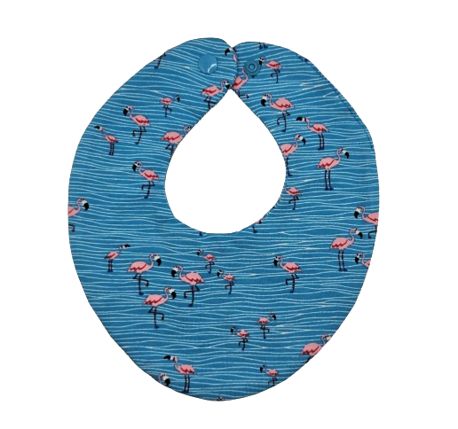 baby - driehoek slabbetje - flamingo