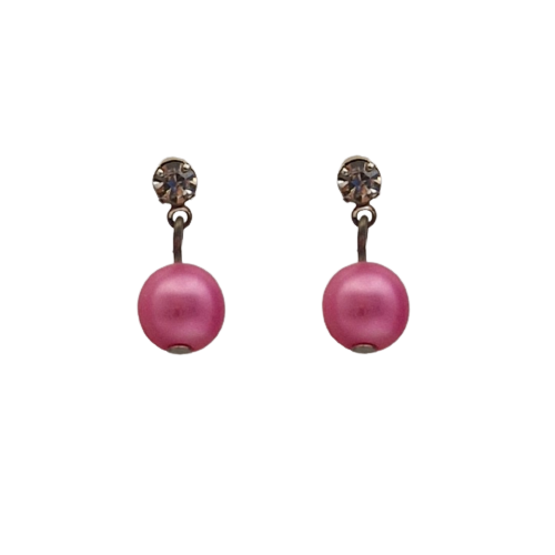 Oorbellen met roze parel