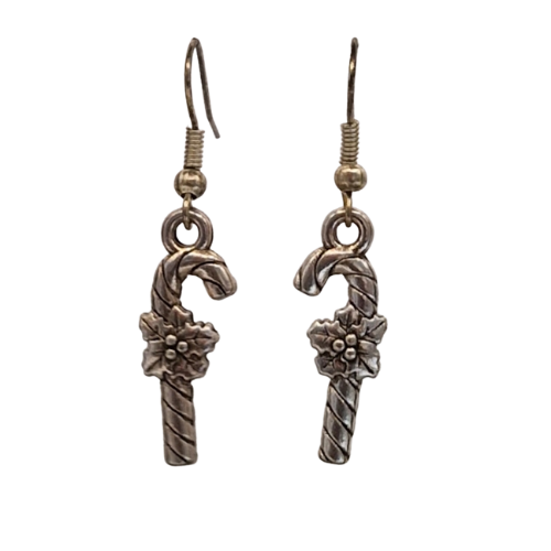 Zilverkleurige oorbellen - kleine suikerstok