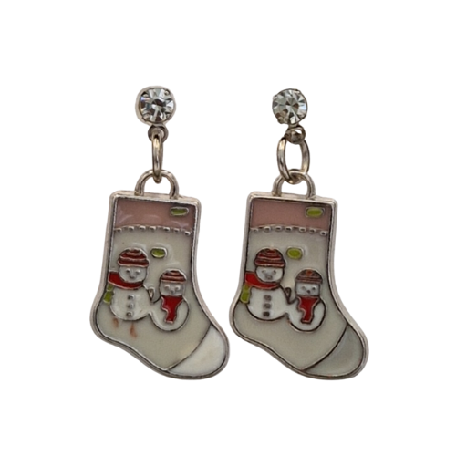 Oorbellen - multicolor kerstsok (kopie)