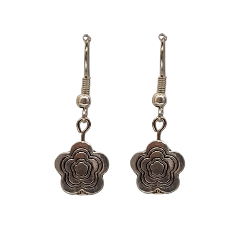 Oorbellen met bedel - bloem