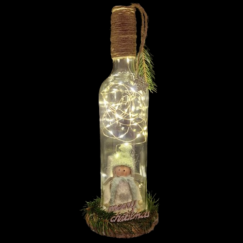 Kerst in een fles - engel - Merry Christmas