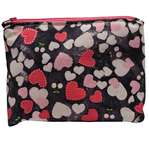 Toilettas - hartjes - roze