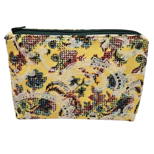 Toilettas - geel - gele binnenkant