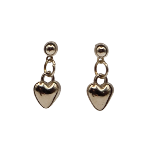 Zilverkleurige oorbellen - hartjes