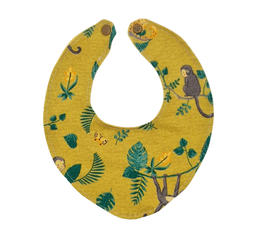 baby - driehoek slabbetje - aapjes 2