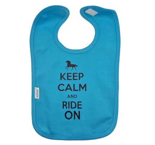 Baby - slabbetje 'Keep kalm and ride on'