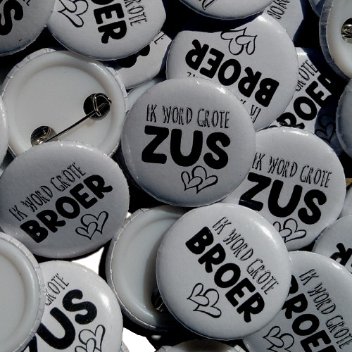 buttons - aankondiging broertje/zusje