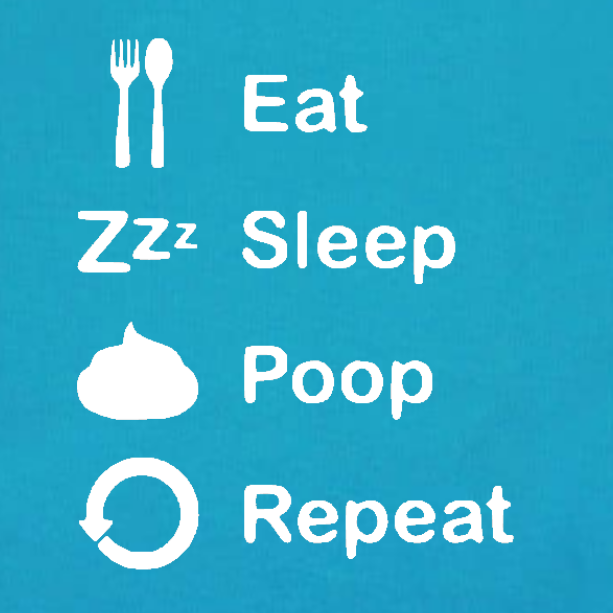 Slabbetje - Eat sleep poop repeat