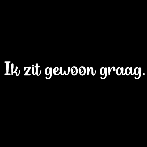 Topje- Ik zit gewoon graag.