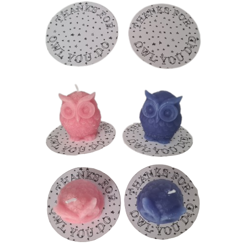 Kaars - uiltje - THANKS FOR OWL YOU DO/DID