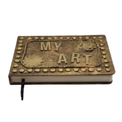 Boek - schetsboek - A5 - my art - bloem en vlinder