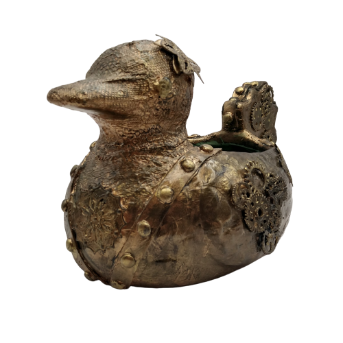 bloempot - Steampunk eend