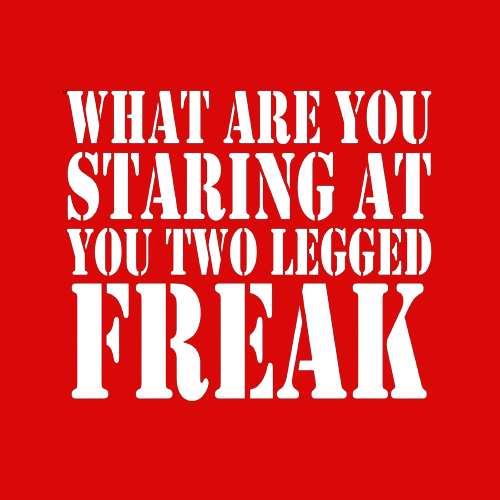 Topje- What are you staring at you two legged freak