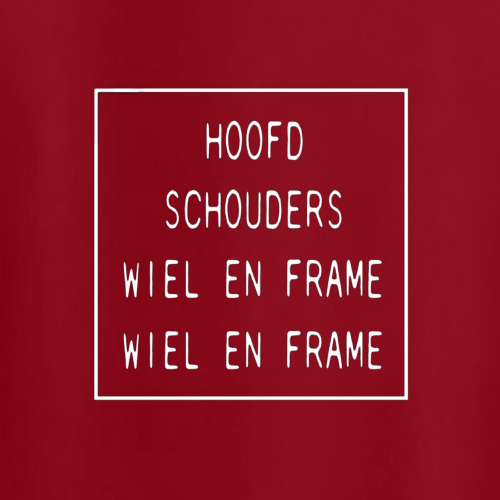 T-shirt - Hoofd schouders wiel en frame wiel en frame