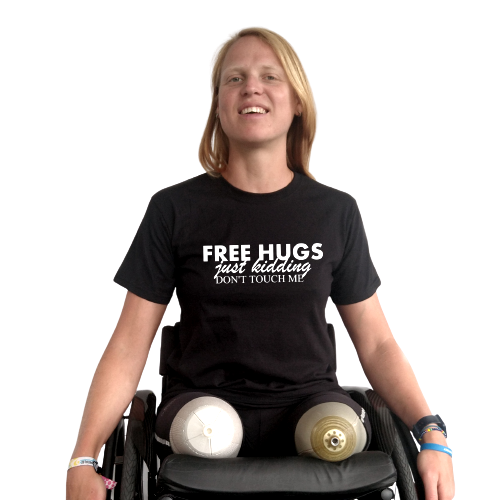 T-shirt - Free hugs, just kidding, don't touch me