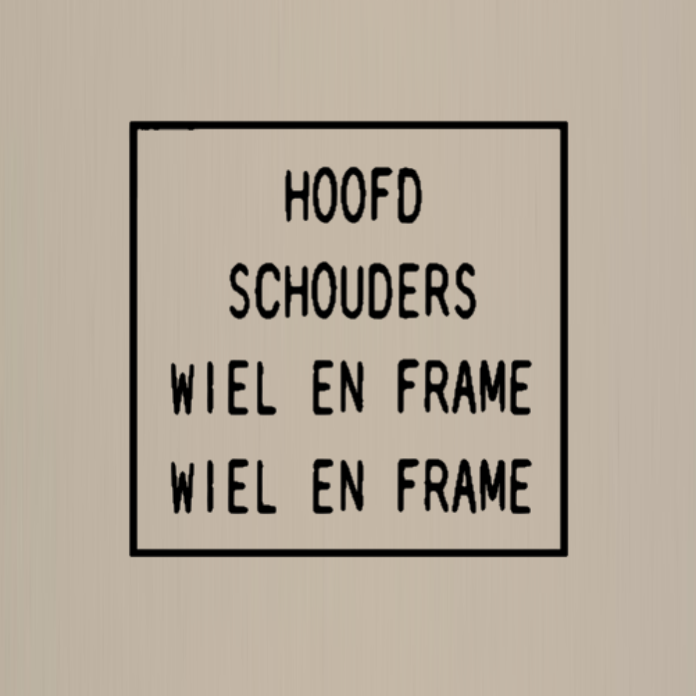 Totebag - Hoofd, schouders, wiel en frame, wiel en frame