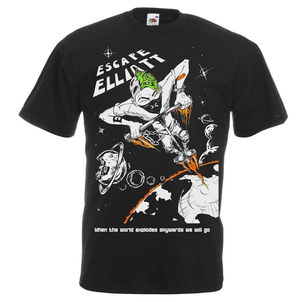 Z - ESCAPE ELLIOTT - T-shirt - 'When the world explodes, skywards we will go'