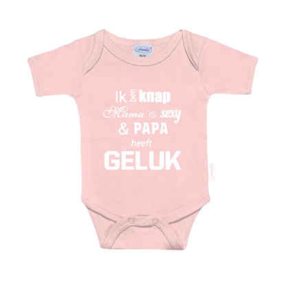 Romper - Ik ben knap, mama is sexy en papa heeft geluk