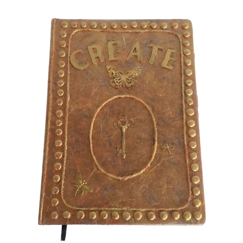Boek - schetsboek - A4 - create - vlinder/sleutel