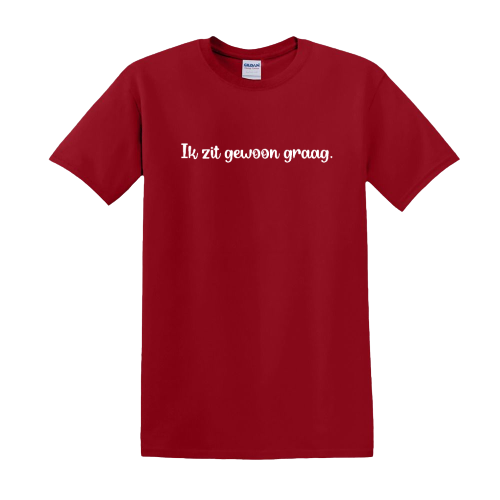 T-shirt - Ik zit gewoon graag.