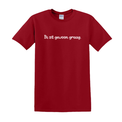 T-shirt - Ik zit gewoon graag.