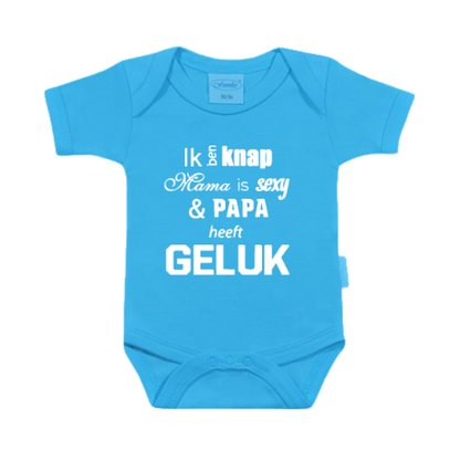 Romper - Ik ben knap, mama is sexy en papa heeft geluk