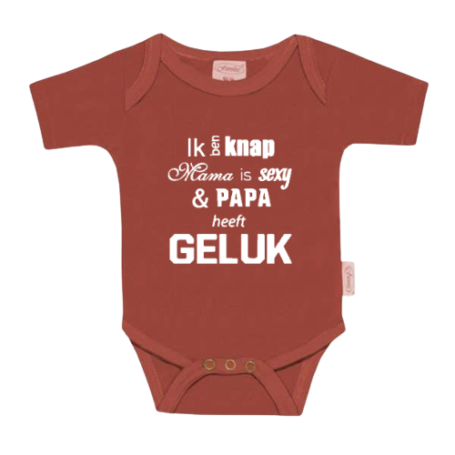 Romper - Ik ben knap, mama is sexy en papa heeft geluk