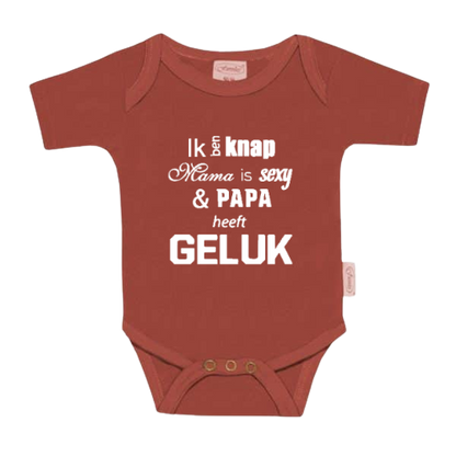 Romper - Ik ben knap, mama is sexy en papa heeft geluk