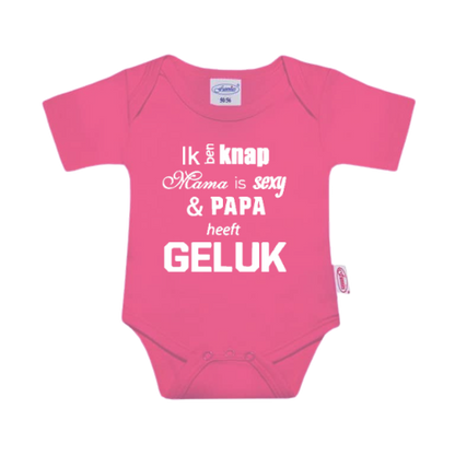 Romper - Ik ben knap, mama is sexy en papa heeft geluk