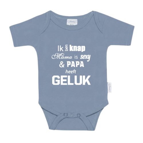 Romper - Ik ben knap, mama is sexy en papa heeft geluk