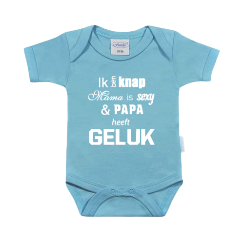Romper - Ik ben knap, mama is sexy en papa heeft geluk
