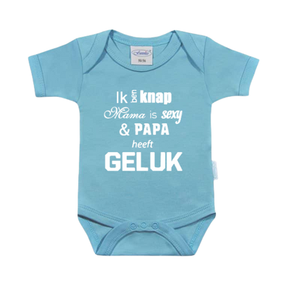Romper - Ik ben knap, mama is sexy en papa heeft geluk
