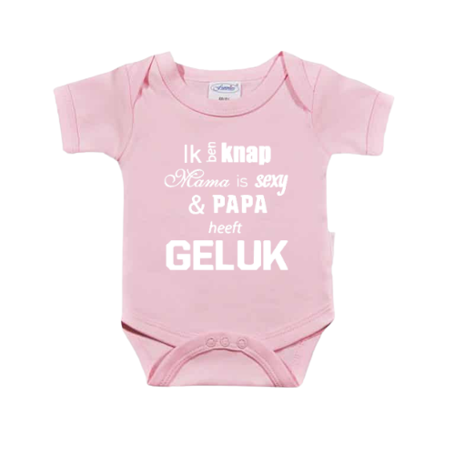 Romper - Ik ben knap, mama is sexy en papa heeft geluk