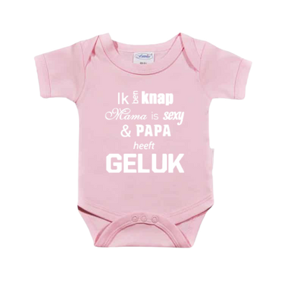 Romper - Ik ben knap, mama is sexy en papa heeft geluk