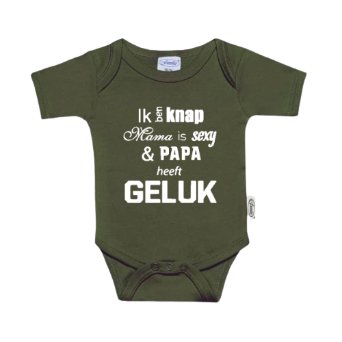 Romper - Ik ben knap, mama is sexy en papa heeft geluk