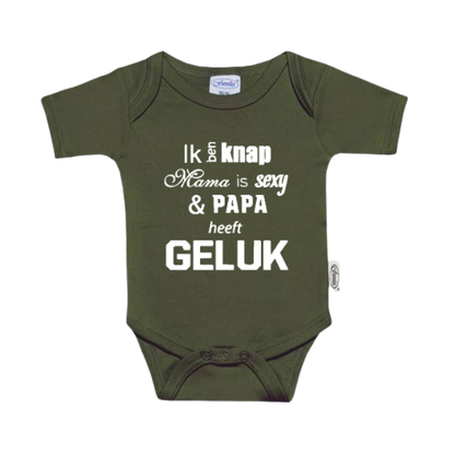 Romper - Ik ben knap, mama is sexy en papa heeft geluk