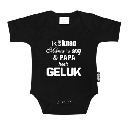 Romper - Ik ben knap, mama is sexy en papa heeft geluk