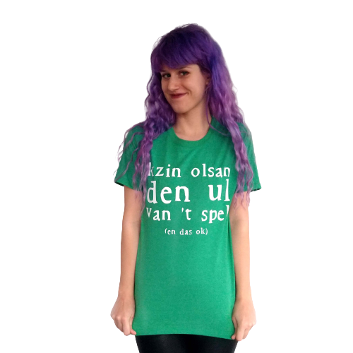 T-shirt - Kzin olsan den ul van 't spel (en das ok)