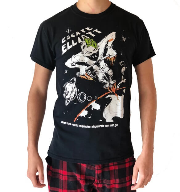 Z - ESCAPE ELLIOTT - T-shirt - 'When the world explodes, skywards we will go'