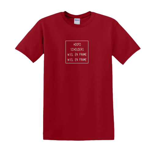 T-shirt - Hoofd schouders wiel en frame wiel en frame