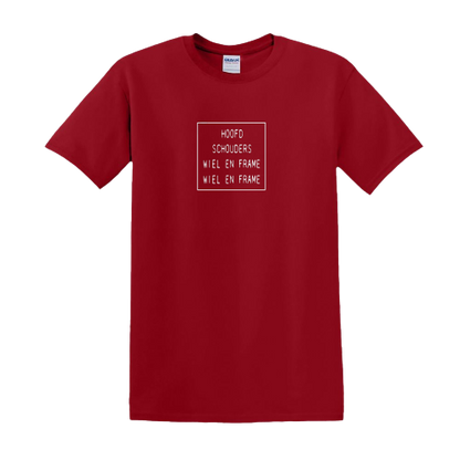 T-shirt - Hoofd schouders wiel en frame wiel en frame